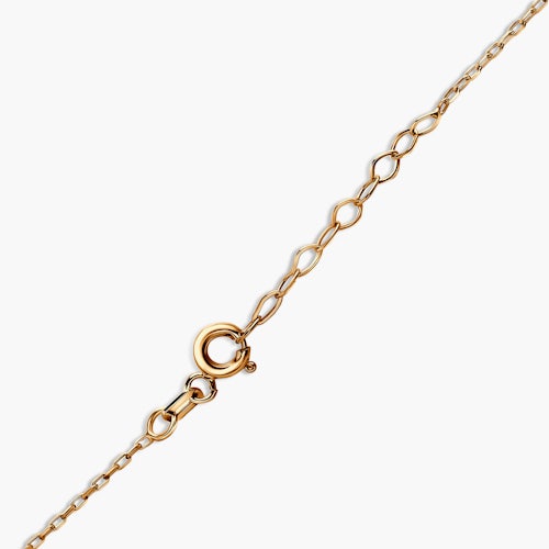 Naszyjnik koniczyna Savicki: złoty 585, cyrkonie